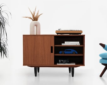 Mid-century sideboard, dresser, commode, credenza made of oak vaneer - teak colour - Livlo T-S17