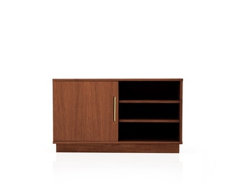 Mid-century sideboard, dresser, commode, credenza made of oak vaneer - teak colour - Livlo T-S17