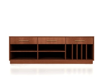 Mid-century sideboard, dresser, commode, credenza made of oak vaneer - teak colour- Livlo T-S07