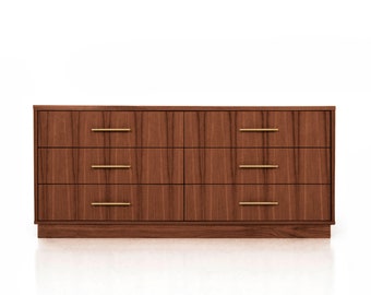 Mid-century sideboard, dresser, commode, credenza made of oak vaneer - teak colour - Livlo T-S13