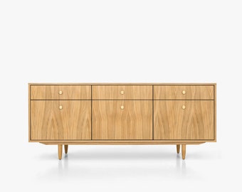 Mid-century sideboard, dresser, commode, credenza made of oak vaneer - Livlo D-S10