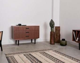 Mid-century sideboard, dresser, commode, credenza made of walnut vaneer - Livlo O-P02