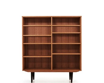 Bookcase, bookshelf made of oak vaneer - teak colour - Livlo T-R02