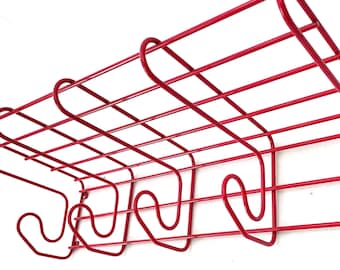 Vintage IKEA Frän Red Coat Rack | 1990s Modernist Hallway Storage
