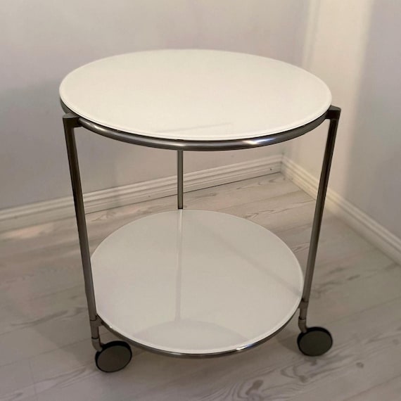 IKEA 名作 STRIND｜90sヴィンテージ サイドテーブル キャスター付き Vintage IKEA STRIND Side Table – 1980s Minimalistic Scandinavian