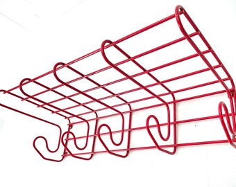 Vintage IKEA Frän Red Coat Rack | 1990s Modernist Hallway Storage