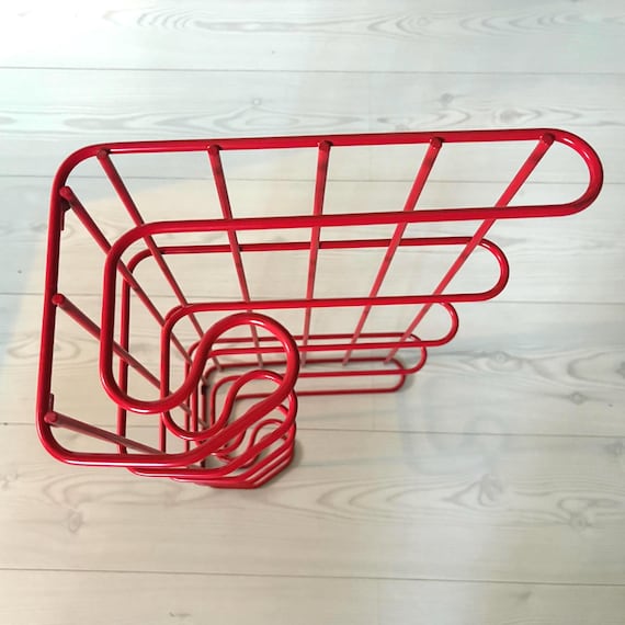 Vintage IKEA Frän Red Coat Rack | 1990s Modernist Hallway Storage