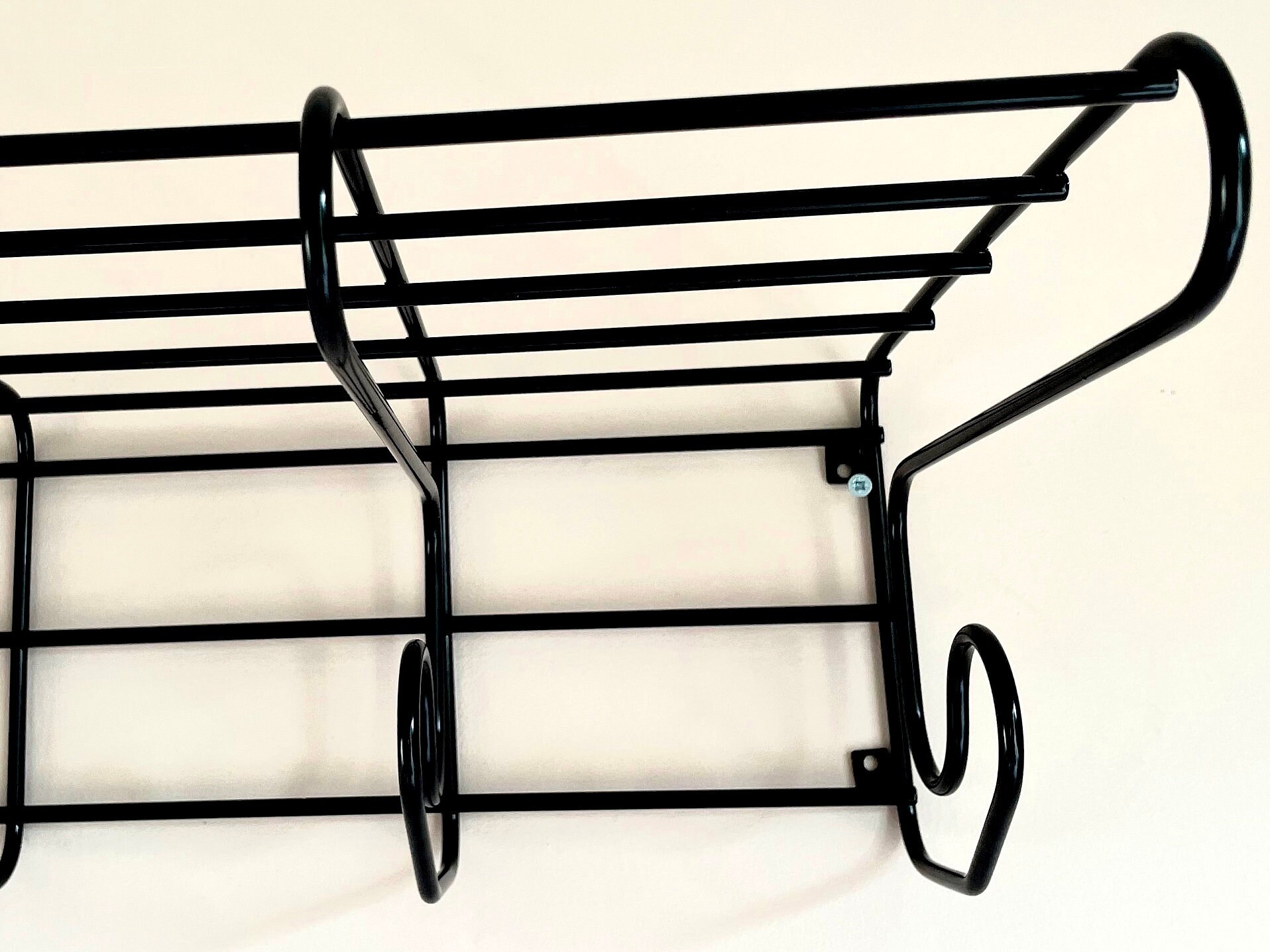 90's «Coat hanger » vintage デザイナーズ Vintage IKEA FRÄN Black Wire Wall Coat Rack - 1990s Retro Design