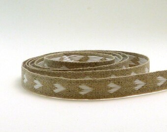 Linen Heart Ribbon
