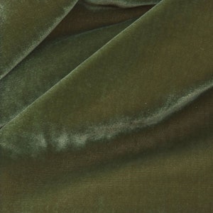 REMNANT Silk Velvet Fabric Willow
