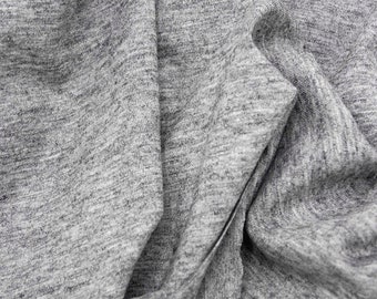 Wool Rayon Jersey Knit Fabric Heather Grey