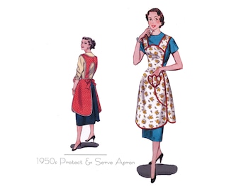 1950 年代のエプロン ヴィンテージ フランス製裁縫パターン