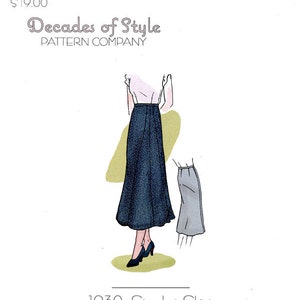 Stardust Skirt 1930 Vintage Style Sewing Pattern