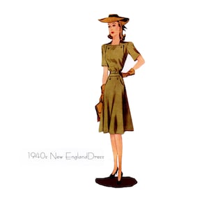 New England Dress Vintage Style Sewing Pattern