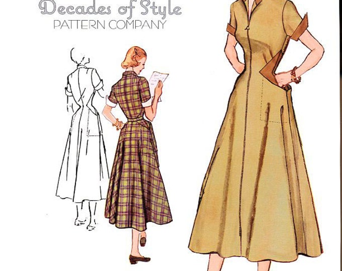 Diamond Dress 1950 Vintage Style Sewing Pattern - Etsy