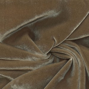 REMNANT Silk Velvet Fabric Twig