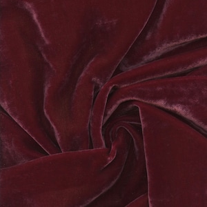 Beautiful Silk Velvet Fabric - Wine