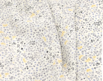 Soft Grey Floral Rayon Challis