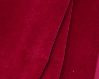 Cranberry Cotton Velveteen