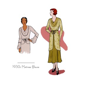 Matinee Blouse Vintage Style Sewing Pattern