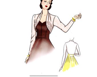 Sleek Sleeve Bolero Vintage Style Sewing Pattern