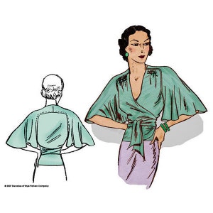 Butterfly Blouse Vintage Style Sewing Pattern