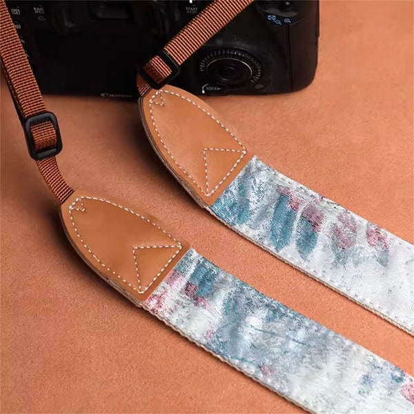 Blue Canvas Camera Strap Canvas Shoulder Camera Strap Camera Strap Canon/SONY Camera Strap Gift for Her Camera Strap for Photographers