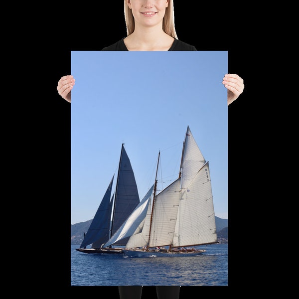 Sailing Poster, Sailboat Print, Sailboat Photography, Gift for Sailor, Beach House Decor, Ocean Print, Nautical Prints, Printable Wall Art