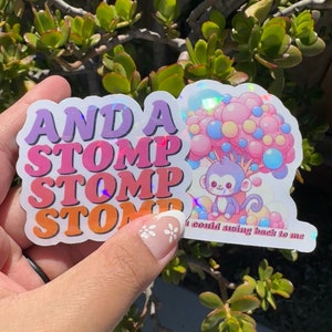 Purple Monkey in a Bubblegum Tree Sticker