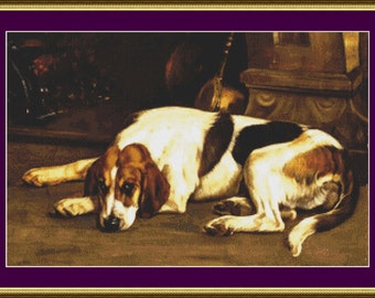 Resting Dog - Counted Cross Stitch Pattern