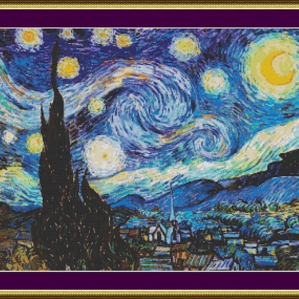 Starry Night - Counted Cross Stitch Pattern