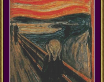 Der Schrei - Kreuzstich Zählmuster