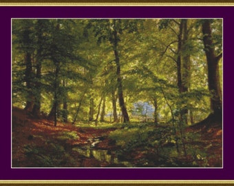 A Sunlit Glade - Counted Cross Stitch Pattern