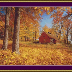 Autumn in New England 3 - Counted Cross Stitch Pattern