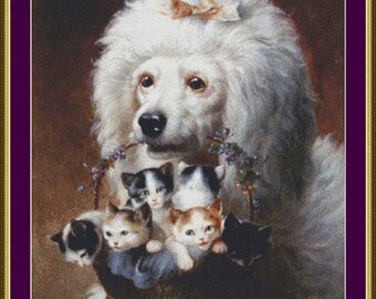 The Poodle's Friends - Counted Cross Stitch Pattern