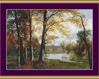 A Quiet Lake - Counted Cross Stitch Pattern