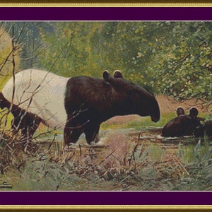 Indian Tapir - Counted Cross Stitch Pattern