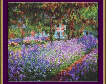 The Artist's Garden at Giverny - Counted Cross Stitch Pattern