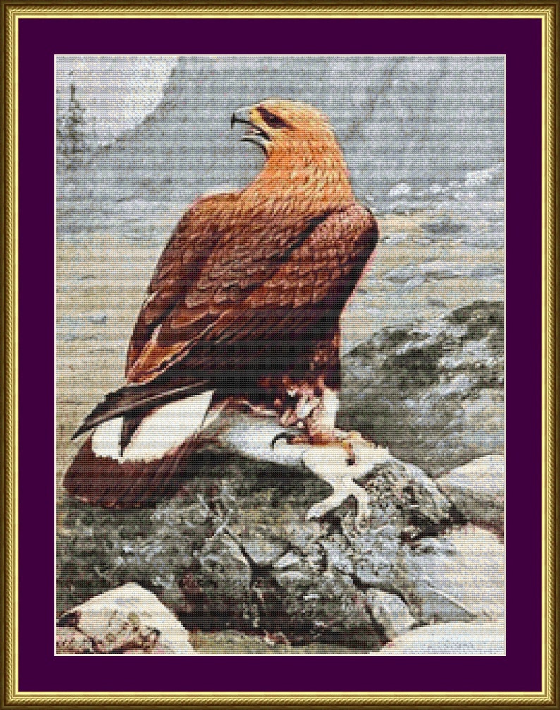 Golden Eagle Counted Cross Stitch Pattern - Etsy