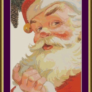 Jolly Santa Claus - Counted Cross Stitch Pattern