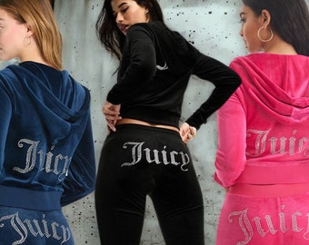 Tuta Y2k Juicy - Set tuta Juicy Couture, tuta in velluto vintage, tuta in velluto, tuta ispirata a Juicy, tuta rosa comoda