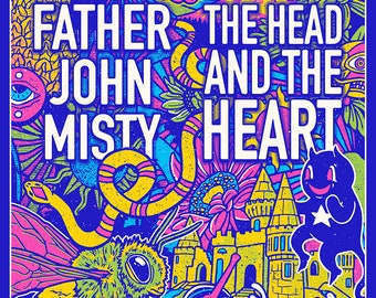 Father John Misty The Head And The Heart Co Headlined Tour Poster Print by GIGART 2023 Main