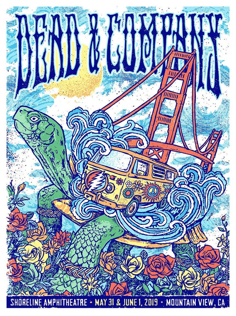 Dead & Company Shoreline Poster Dead and Co Grateful Dead Etsy