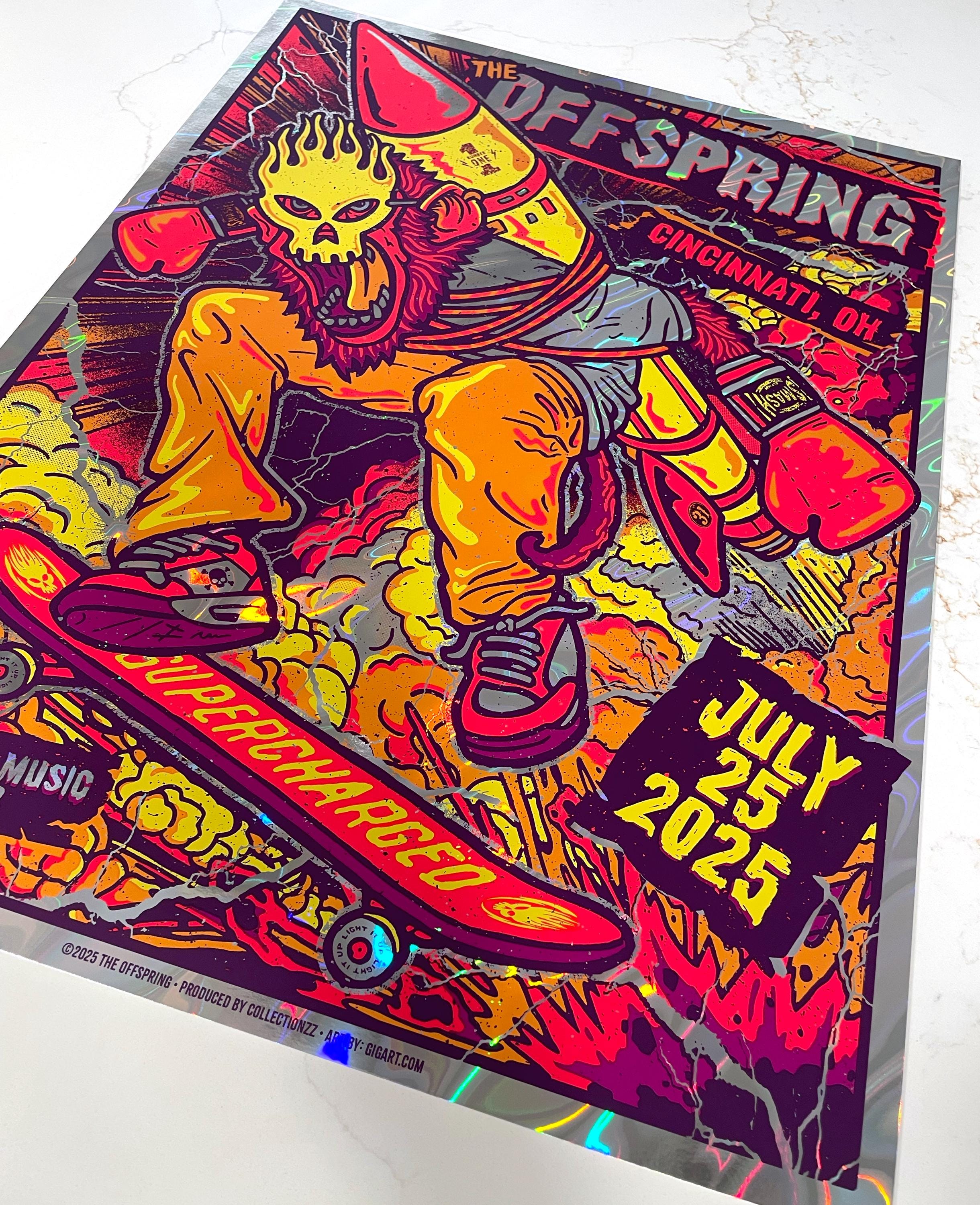 The Offspring Punk Rock Band Supercharged 2025 Gigposter Poster