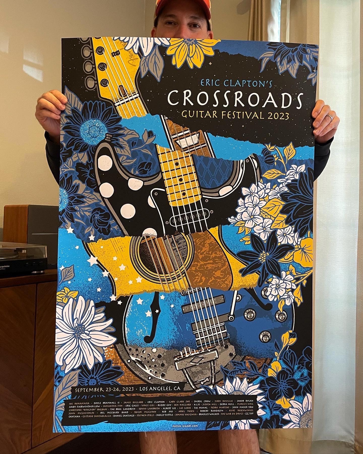Eric Clapton Crossroads Guitar Festival Poster 2023 Gigposter