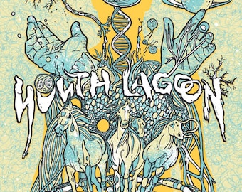 Youth Lagoon Sasquatch Music Festival Poster Trevor Powers Gorge Silk Screen Horses Hands Body