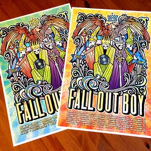 Fall Out Boy Pete Wentz Patrick Stump VIP Gigposter Skulls Boys of Zummer USA Tour Poster Rare image 4