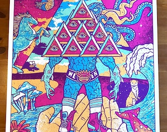 Ween Portland Maine Boognish Gigposter Argus Iluminati Transdermal Celebration Poster 2017 by GIGART