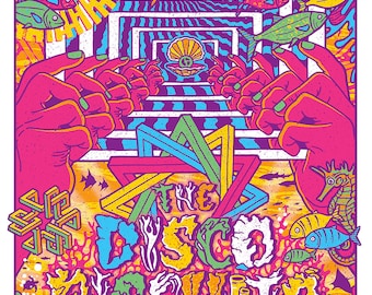 The Disco Biscuits Psychedelic Weird Sealife Underwater Fish Main Show Gigposter Poster by GIGART