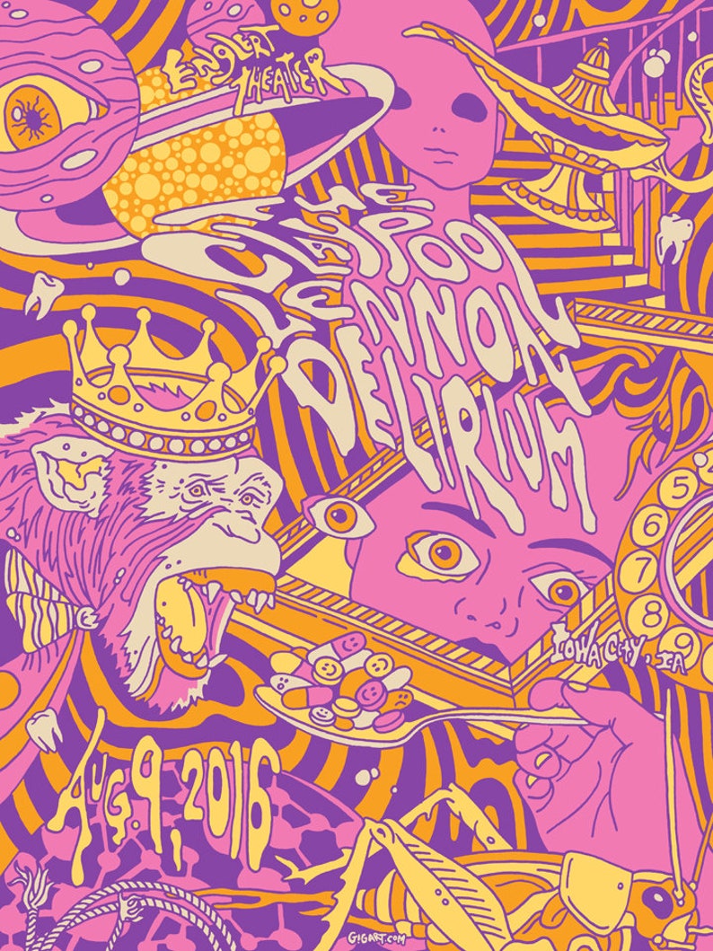 The Claypool Lennon Delirium PURPLE VARIANT Psychedelic Primus Main Gigposter Poster by GIGART